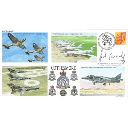 RAF Cottesmore Sir Jock Kennedy 2006 Military Map Hand Signed FDC