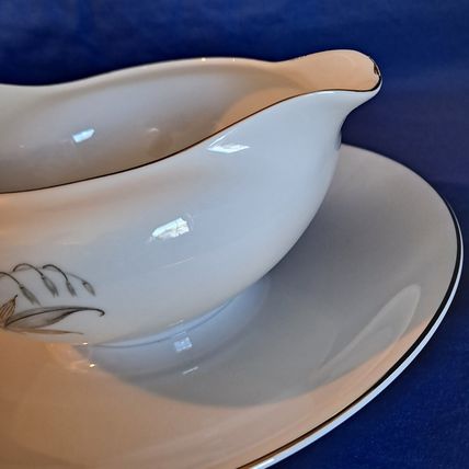 KAYSONS Fine China GOLDEN RHAPSODY GRAVY BOAT & Underplate Bowl Plate Japan 1961