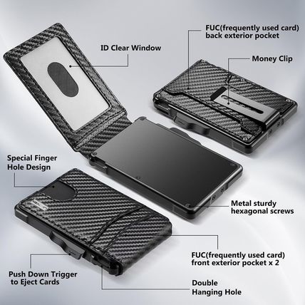 Umoven Wallet for Men - with Money Clip Slim Leather Slots Credit Card Holder RF