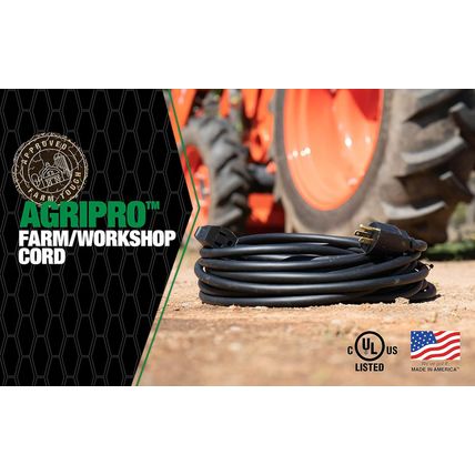 Agripro 64816901 12/3 50-Foot Heavy-Duty 15 Amp SJTOW Farm/Workshop Extension Co