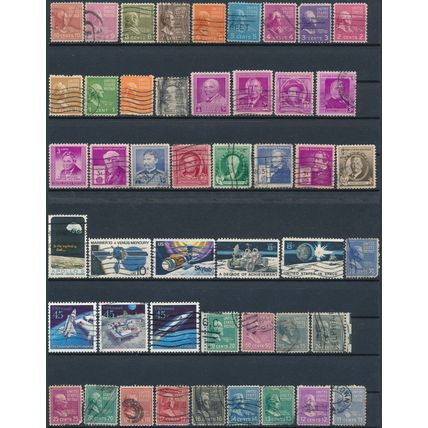 440 Stamp Selection - USA - Used Hinged