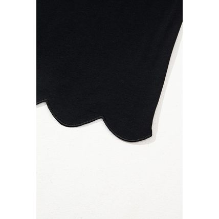 Black Color Contrast Collared V Neck Puff Sleeve Blouse