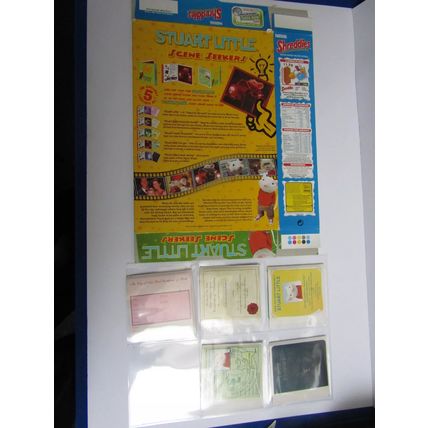 Nestle 2000 Shreddies Cereal Box Stuart Little - Scene Seekers Set of 5