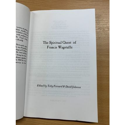 1994 1ST EDITION "THE SPIRITUAL QUEST OF FRANCIS WAGSTAFFE" PAPERBACK BOOK (P3)