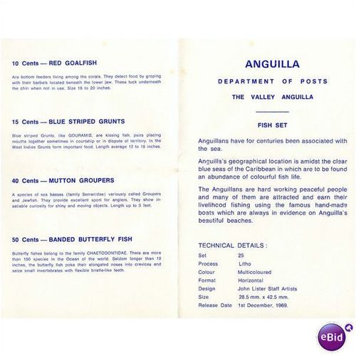 Anguilla FDC 1969 - SG 68-71 - Anguilla Fish