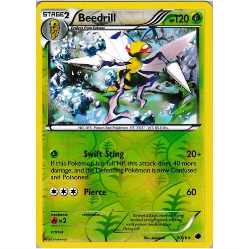 Pokemon Black & White Plasma Freeze - #3/116 - Beedrill Rev Holo