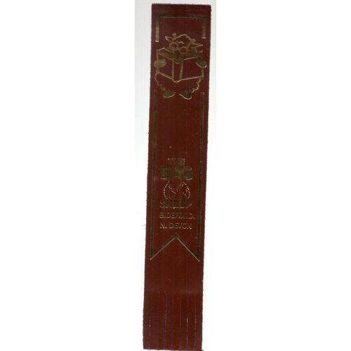 THE BIG SHEEP, Bideford, Devon leather bookmark =