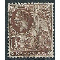 Barbados 1912 SG170 1/4d Brown Fine Used