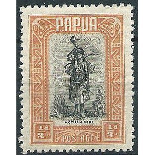 Papua 1932 SG130 1/2d Black & Orange Mounted Mint ....