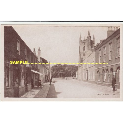 Lydd C1910 High St STREET SCENE, Shops, people, etc, Romney, Kent