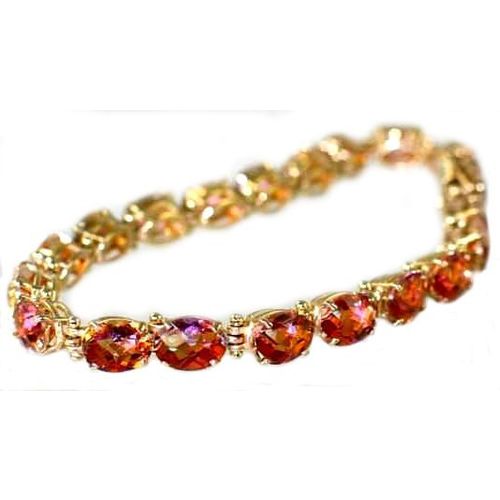 Twilight Fire Topaz, 10KY Gold Bracelet, B002