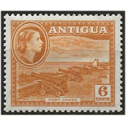 Antigua 1953 SG126 6c Yellow-Ochre Mounted Mint .. .