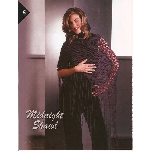 Crochet Shawl Pattern Midnight Shawl