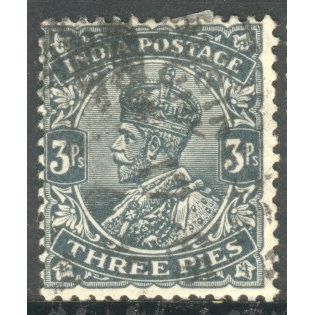 India 1911 - SG 201 - KGV 3p grey - used 6