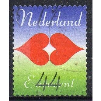 Netherlands 2006 Greetings - Two Hearts Forming Kissing Lips €0.44 Used