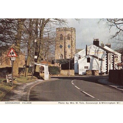 Goosnargh Village Lancashire Vintage Postcard