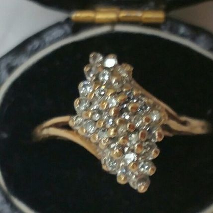 Estate Vintage 14k Yellow Gold .50cttw Diamond ring