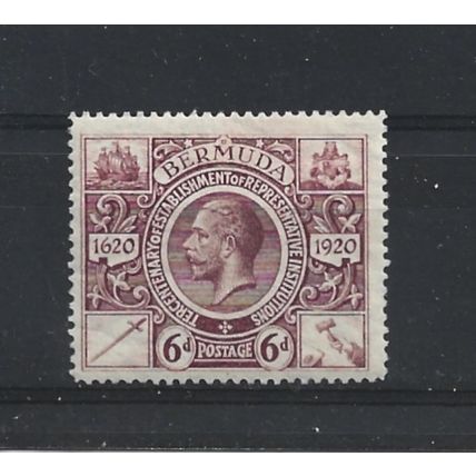 Bermuda.SG72 6d Purple.Mounted Mint.Mar25