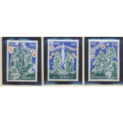 Monaco Stamps Scott #1354 To 1356, Mint Never Hinged