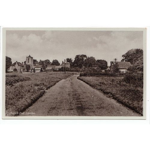 Church End Sandon Postcard Hertfordshire