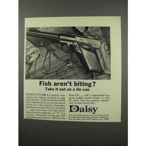 1966 Daisy C02 200 Pistol Ad - Fish Aren't Biting?