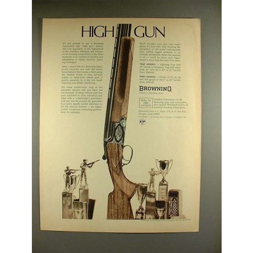 1969 Browning Superposed Shotgun Ad - High Gun