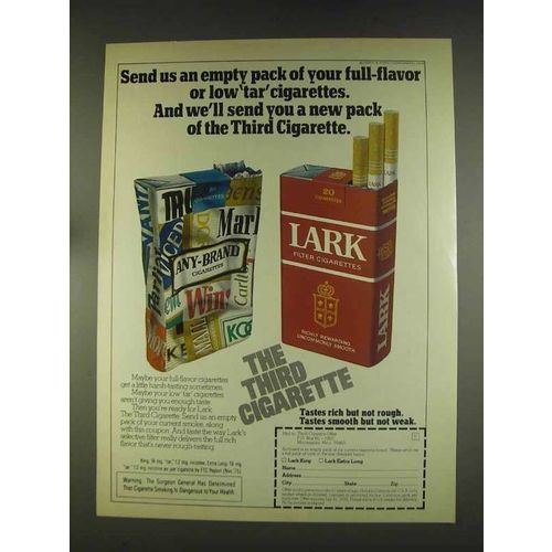 1976 Lark Cigarettes Ad - Send Us an Empty Pack