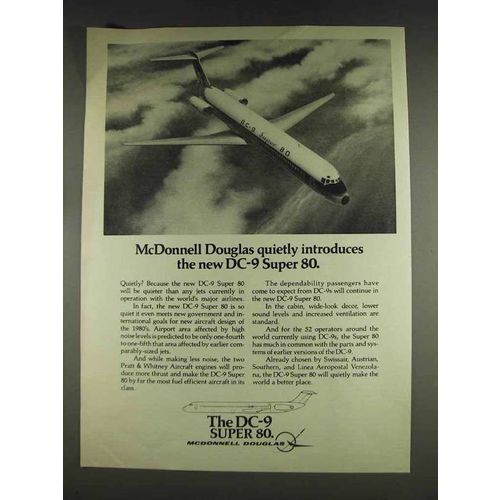 1978 McDonnell Douglas DC-9 Super 80 Jet Ad