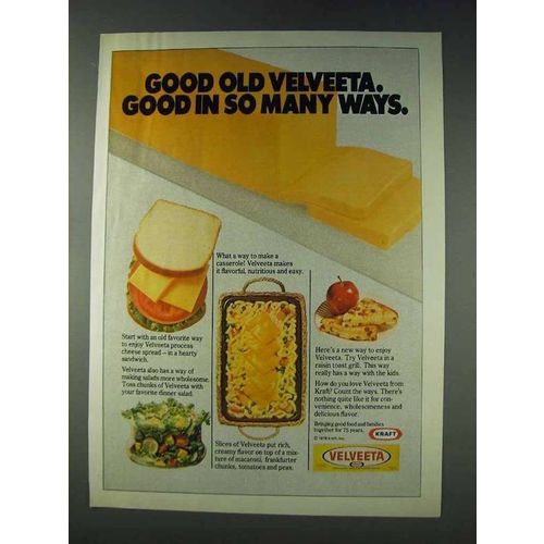 1978 Kraft Velveeta Cheese Ad - Good In Many Ways