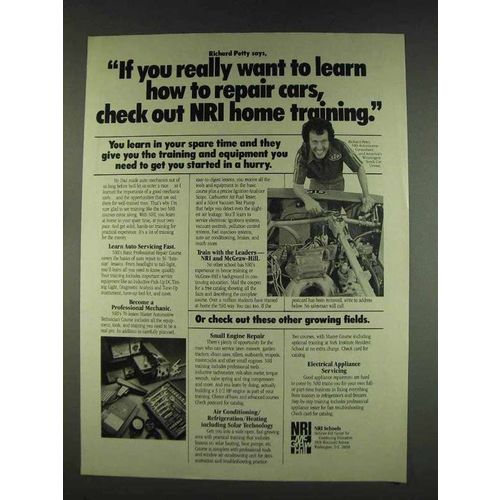 1978 NRI Schools Ad - Richard Petty - Repair Cars