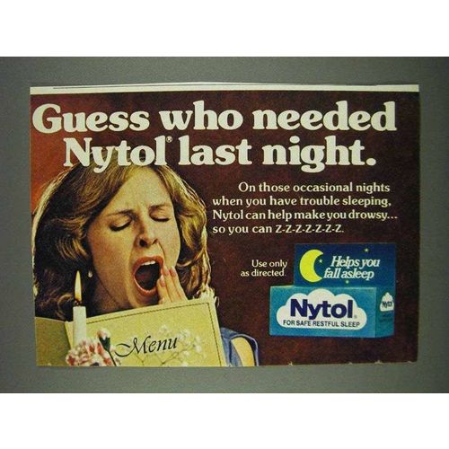 1978 Nytol Sleep Aid Ad - Guess Who Needed?