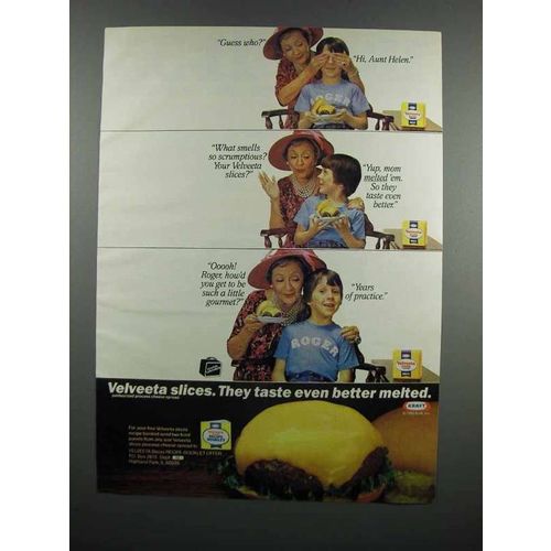1983 Kraft Velveeta Slices Ad - Even Better Melted
