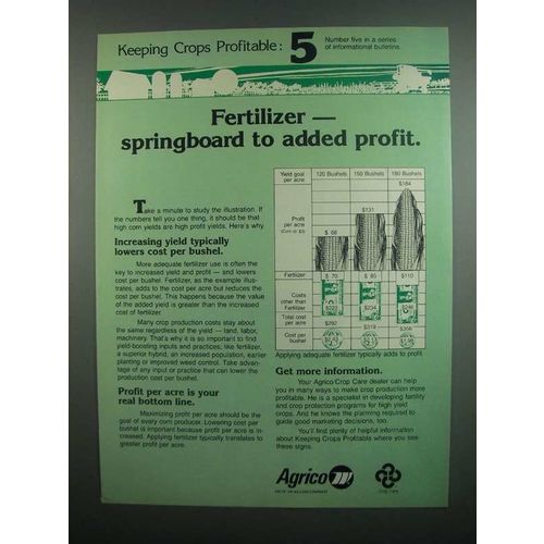 1984 Agrico Fertilizer Ad - Springboard to Added Profit