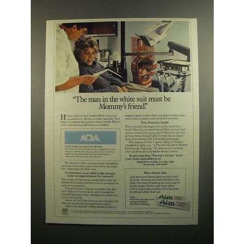 1984 Aim Toothpaste Ad - Must Be Mommy's Friend