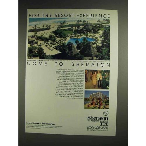 1986 Sheraton Bal Harbour Hotel Ad - Resort Experience