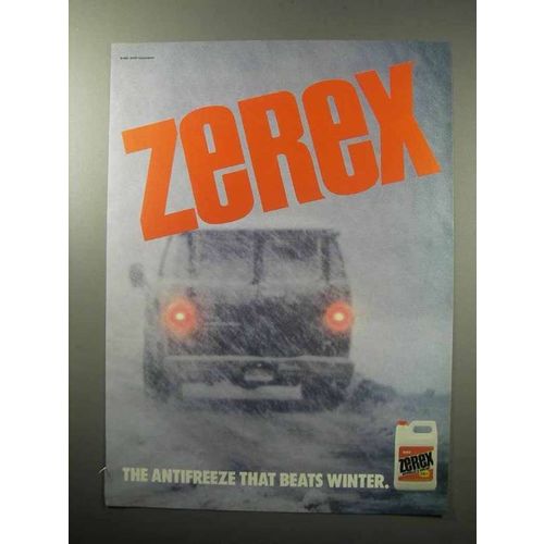 1987 Zerek Antifreeze & Coolant Ad - Beats Winter