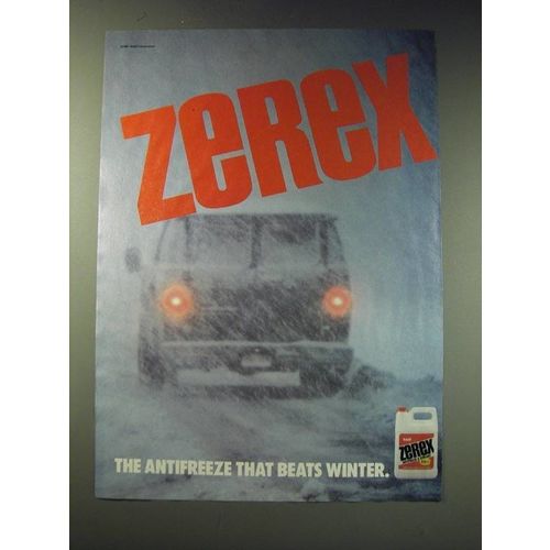 1987 Zerex Antifreeze Ad - The Antifreeze that beats winter