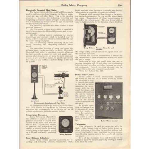 bailey meter company 1931 coal fluid boiler gas vintage catalog