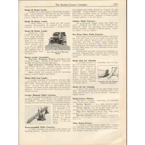 barber-greene company 1931 coal handling machinery vintage catalog