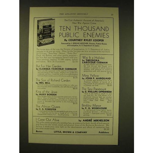 1935 Little, Brown & Company Ad - America's new War against Crime