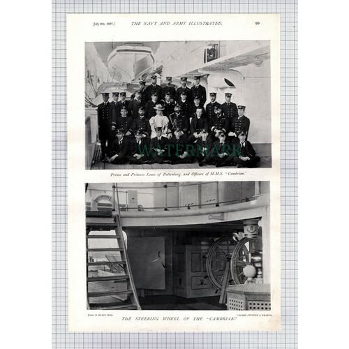 X1522) HMS CAMBRIAN Ship - 1897 Article