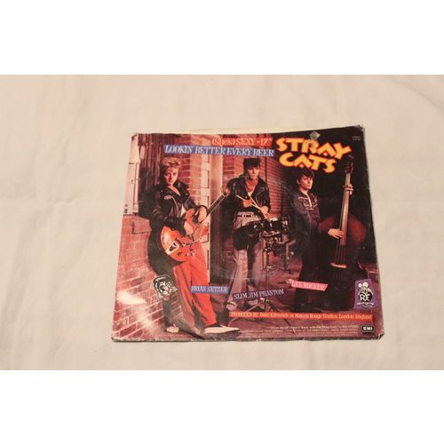 Stray Cats 45 & Picture Sleeve-SEXY+17-LOOKIN' BETTER EVERY BOTTLE STEREO