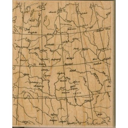 Hero Arts Wood Mounted Background Stamp, Antique Map