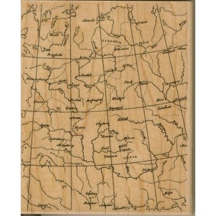 Hero Arts Wood Mounted Background Stamp, Antique Map