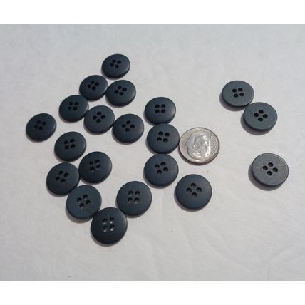 A20 Dark Green Round Button 15mm 5/8 4 Hole 20 Pieces Resin