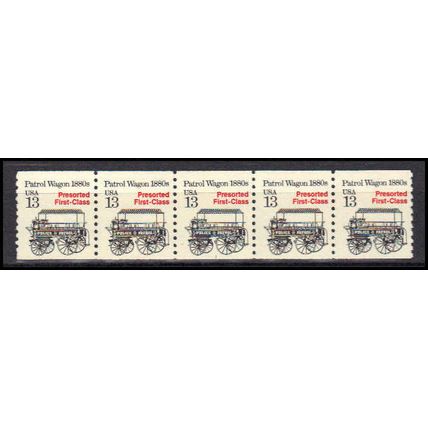 2258 13c Police Wagon Fine MNH Dry Gum PNC 1/5 X3120