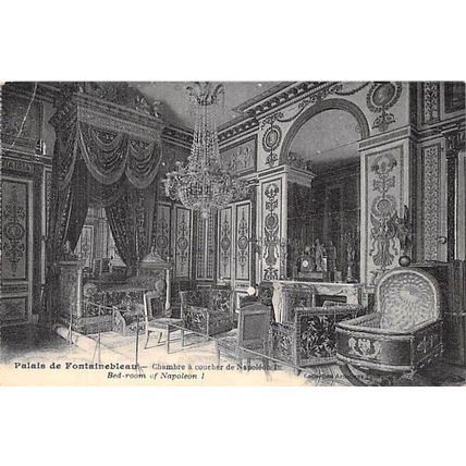 Palais de Fontainebleau Chambre de Napoleon France Postcard unused VGC