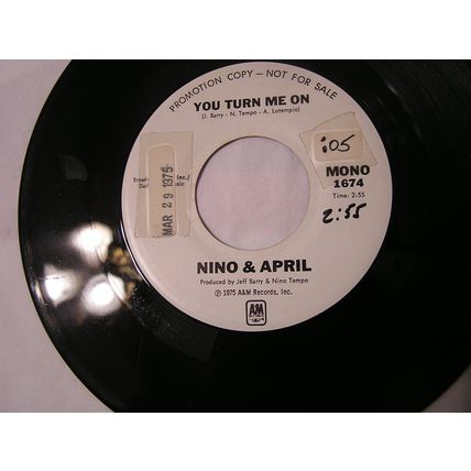 Nino & April Promo 45-YOU TURN ME ON STEREO/MONO Nino Tempo & April Stevens