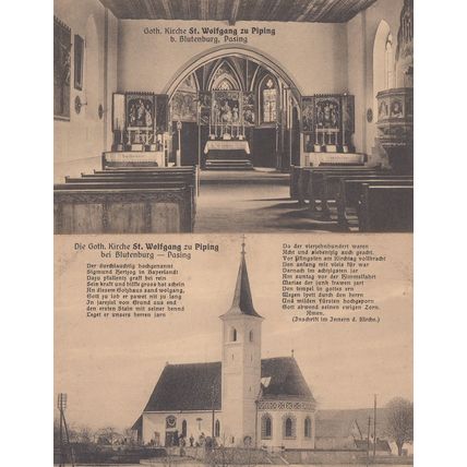 Die Goth Kirche St Wolfgang Zu Piping Blutenburg 2x Postcard s