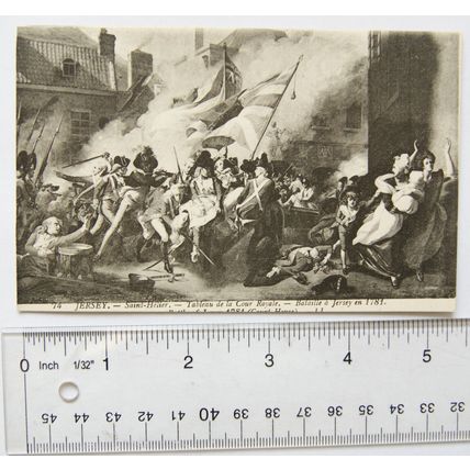 vintage postcard Jersey, Saint Helier, Battle of Jersey 1781